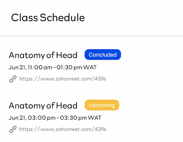 Live classes